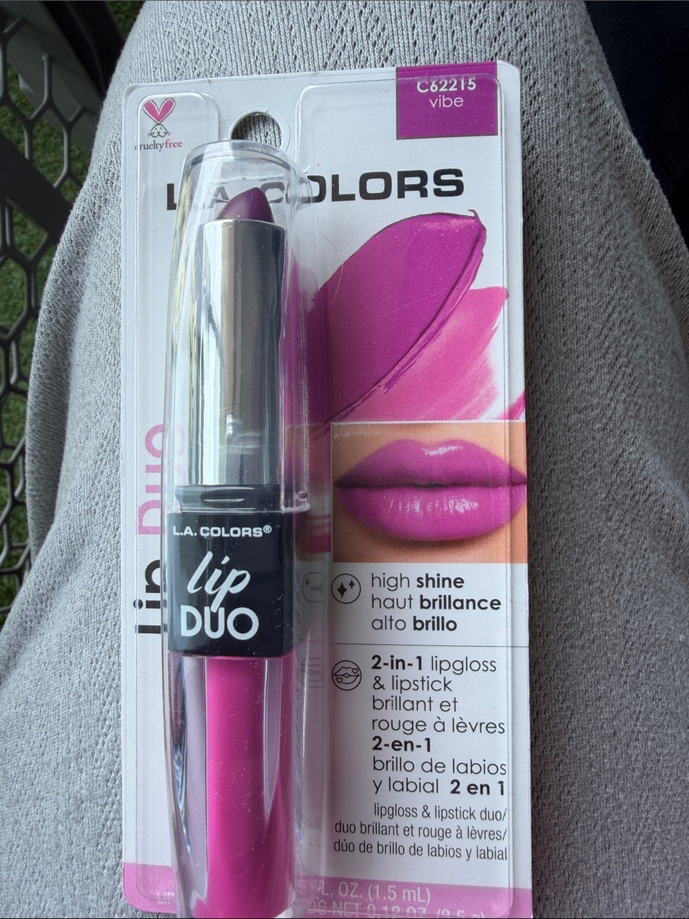 L.A. COLORS Lip Duo — Vibe Pink Lipstick & Gloss